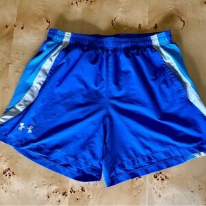 LG Men's Blue and White Athletic Shorts